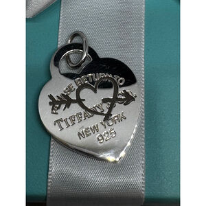 Tiffany & Co. Etched Heart and Arrow Charm